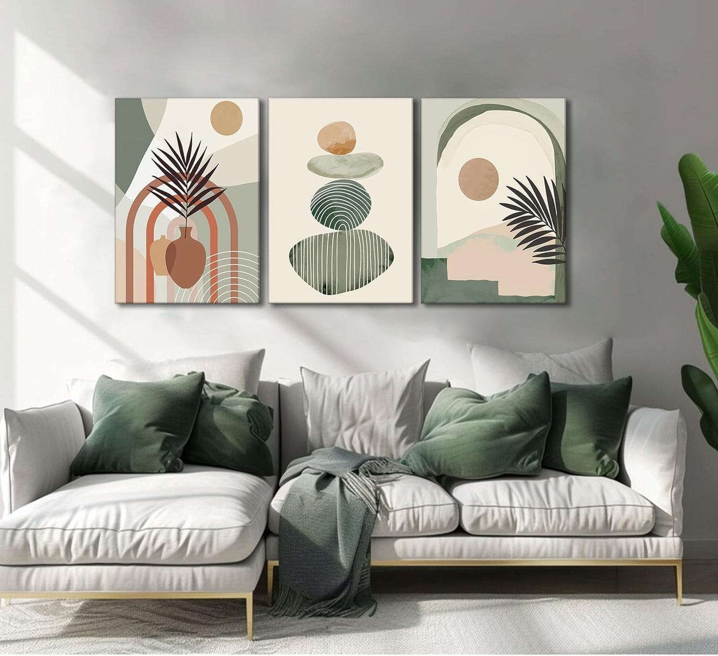 3 Pcs Boho Canvas Wall Art, 12x16