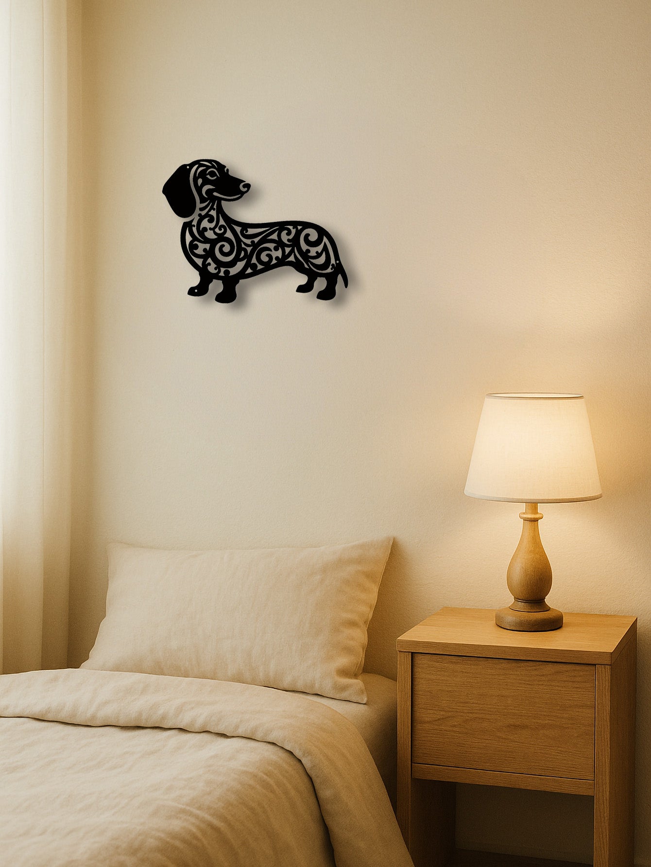 Iron Dachshund Dog Metal Wall Art