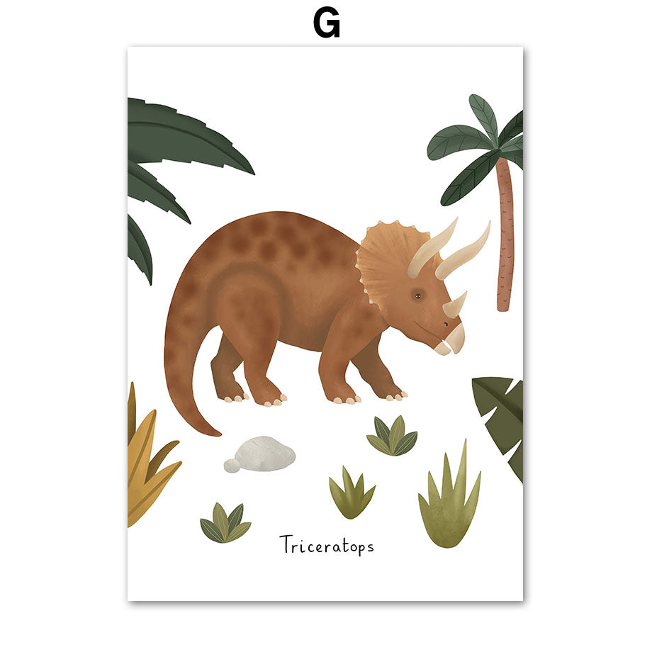 Children's Wall Art, Dinosaurs