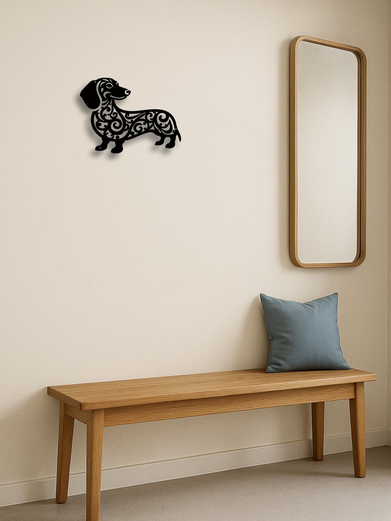Iron Dachshund Dog Metal Wall Art