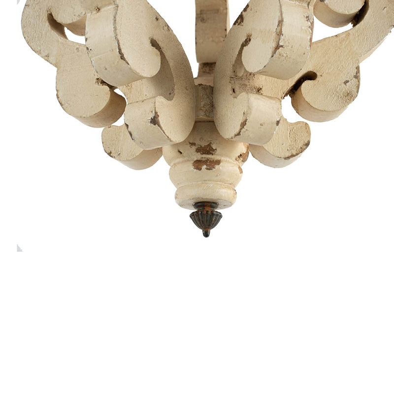 Farmhouse Chandelier, Dilapidated White