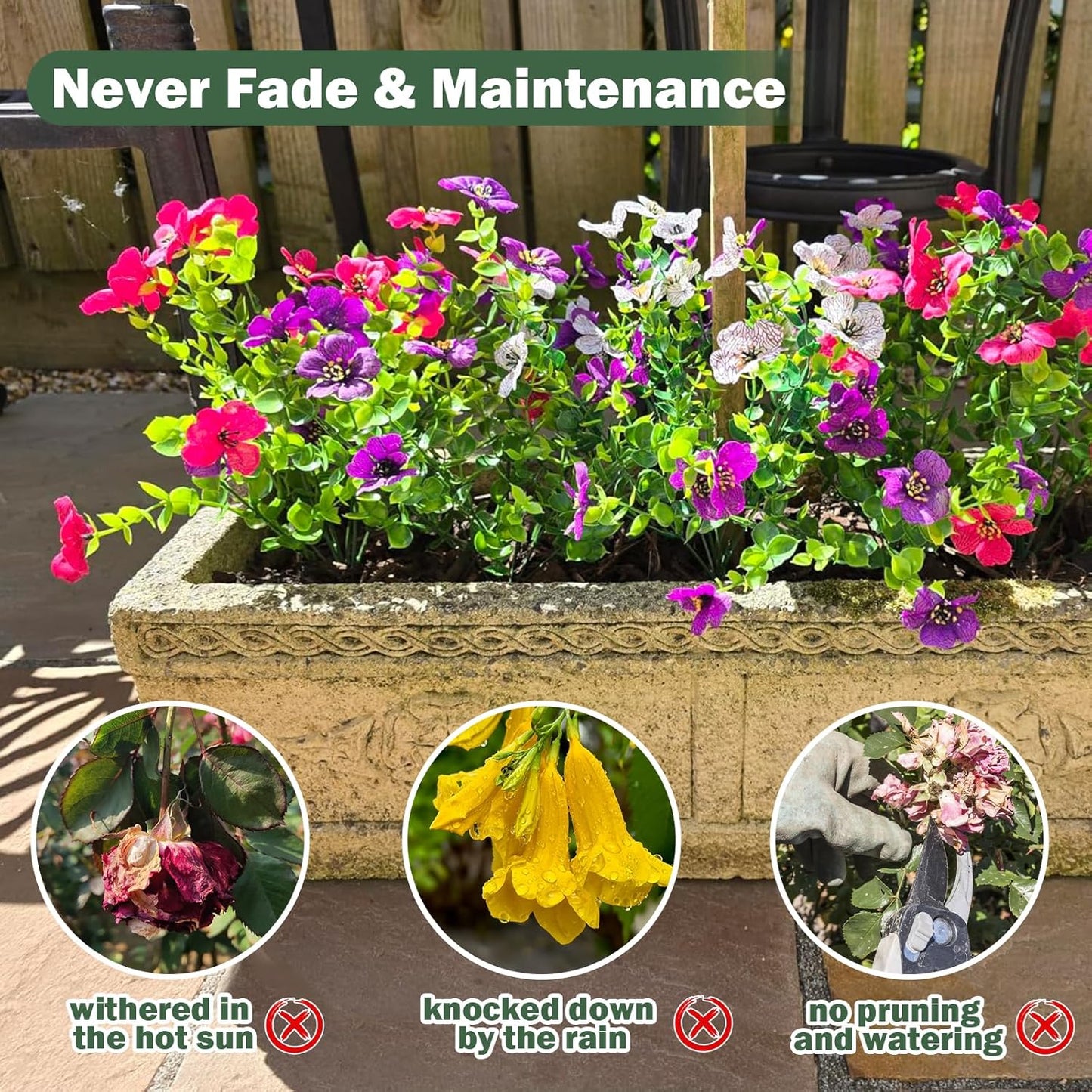 Realistic Artificial Flowers for Outdoors
