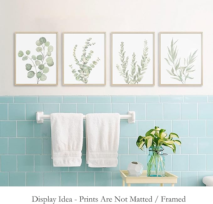 4PCS 8X10 in, Botanical Plant Canvas Wall Art