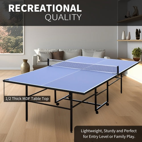 9ft Mid-Size Foldable Table Tennis Table