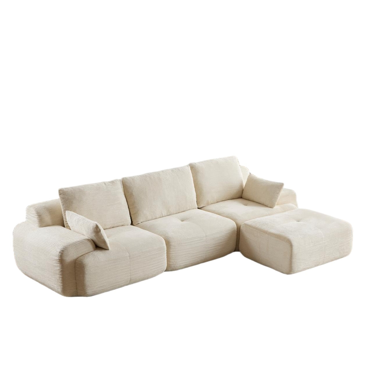 Modern Memory Foam Compressed Sofa, Large Sectional