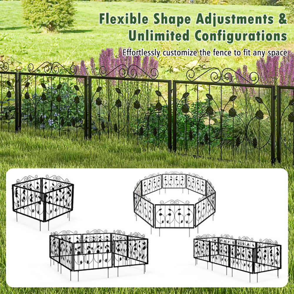 Decorative Garden Fence With 8 Panels
