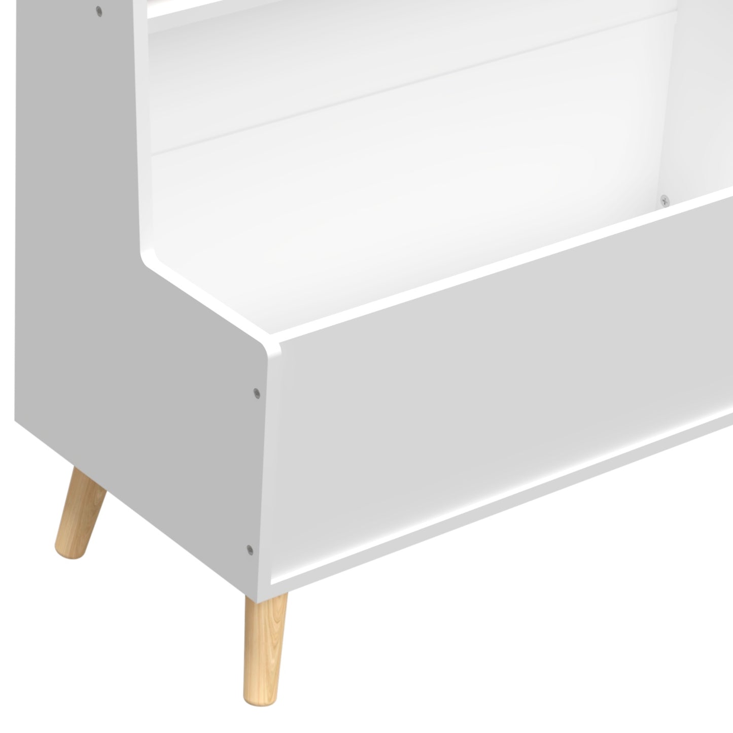 Kids Bookshelf - Toy Storage Cabinet Organizer, White