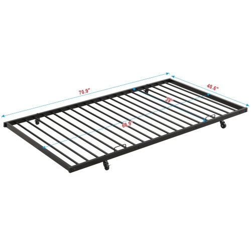 Full Over Full with Trundle Metal Bunk Bed
