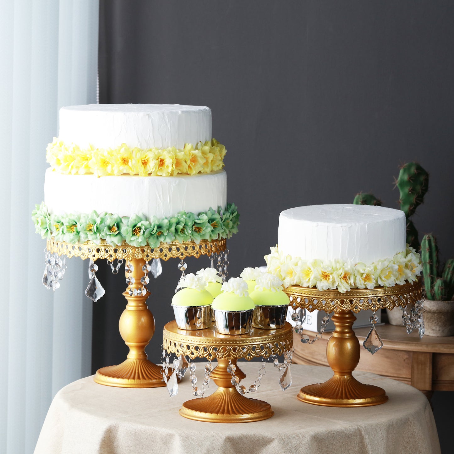 3Pcs Antique Cake Stand Set