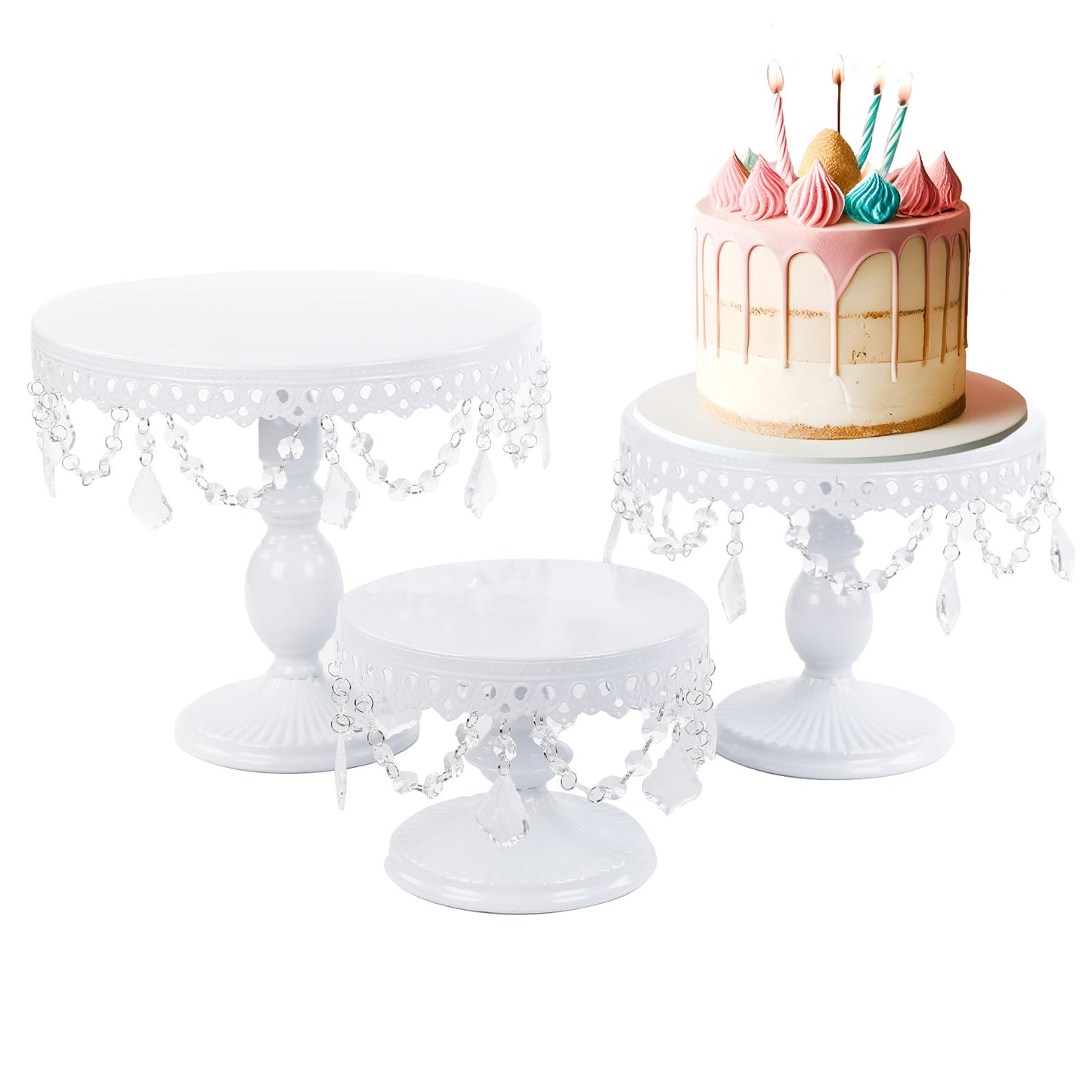 3Pcs Antique Cake Stand Set