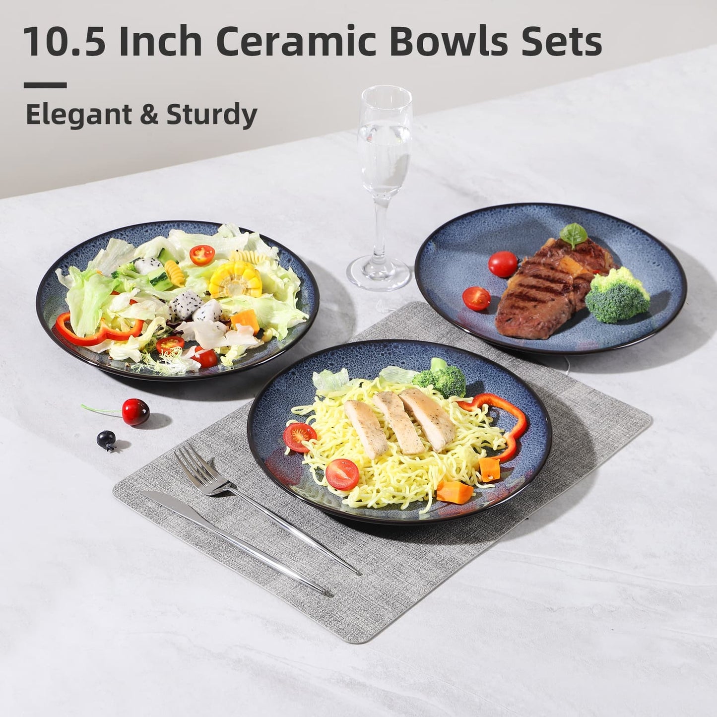 Blue Plate Set Of 6