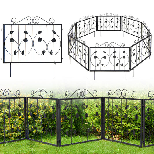 Decorative Garden Fence With 8 Panels