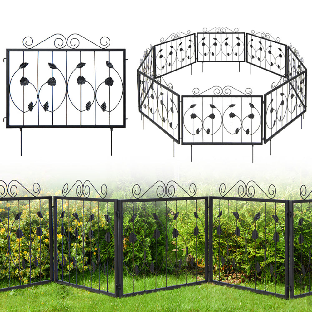 Decorative Garden Fence With 8 Panels
