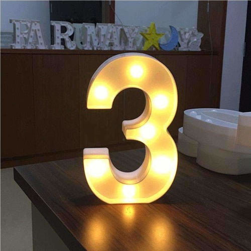 LED Number Light Decoration