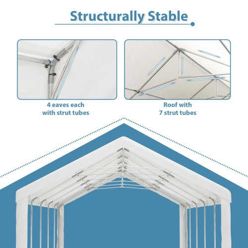 16x32FT Heavy Duty Outdoor Party Tent with 3 Storage Bags & Removable Sidewalls