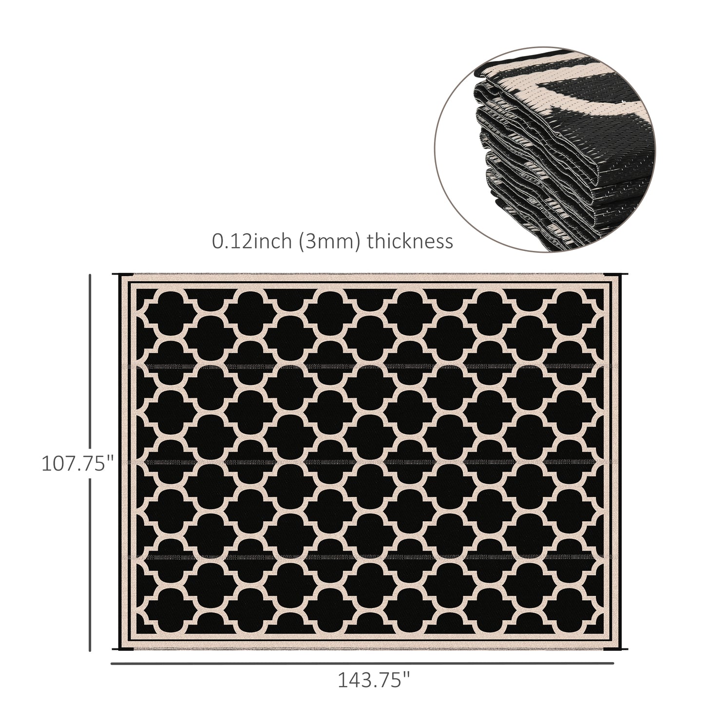 Reversible Polypropylene Outdoor Rug