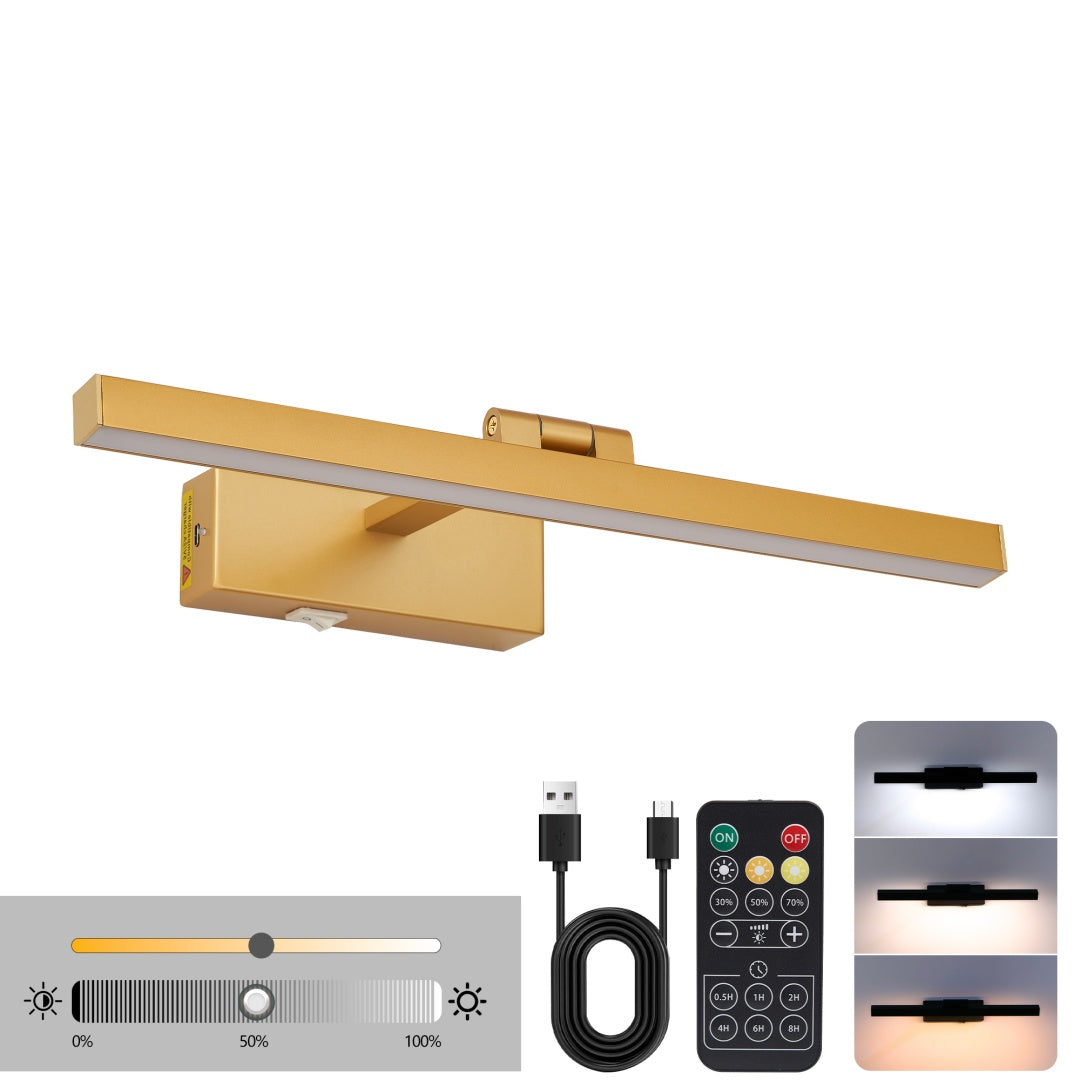 16inch Gold Wall Mounted Art Light Fixture
