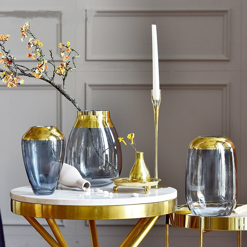 Transparent Glass Vase Decoration, Green
