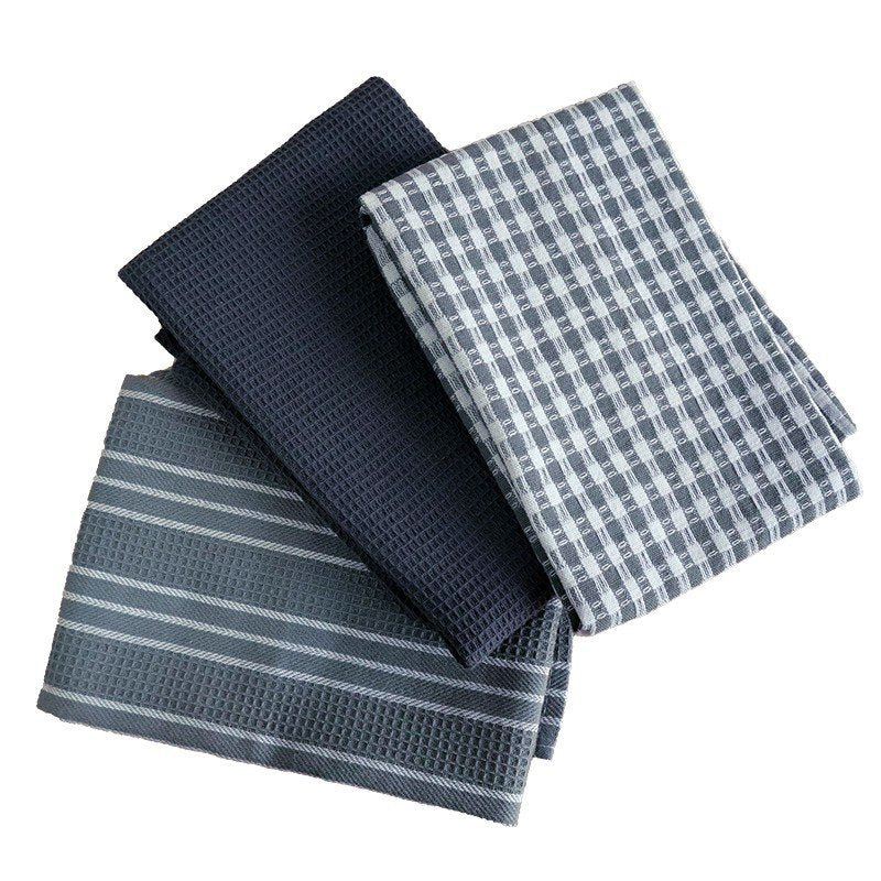 3pcs Kitchen Towels Classic 100% Natural Cotton