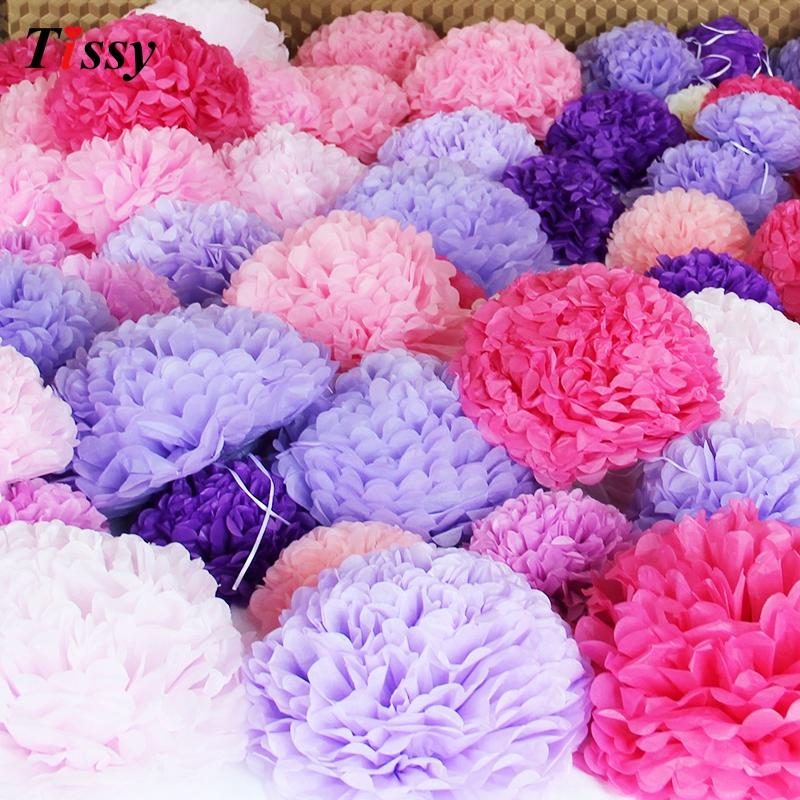 15pcs Tissue Paper Pom Poms