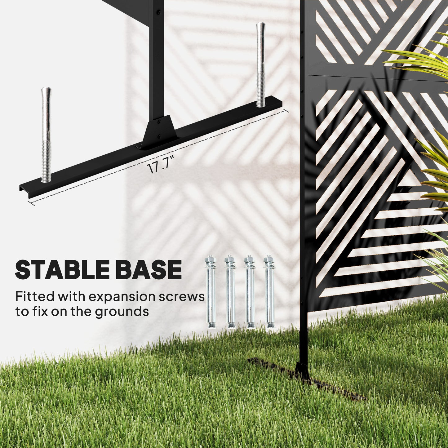 Metal Outdoor Privacy Screen Climbing Plant Trellis with Stand