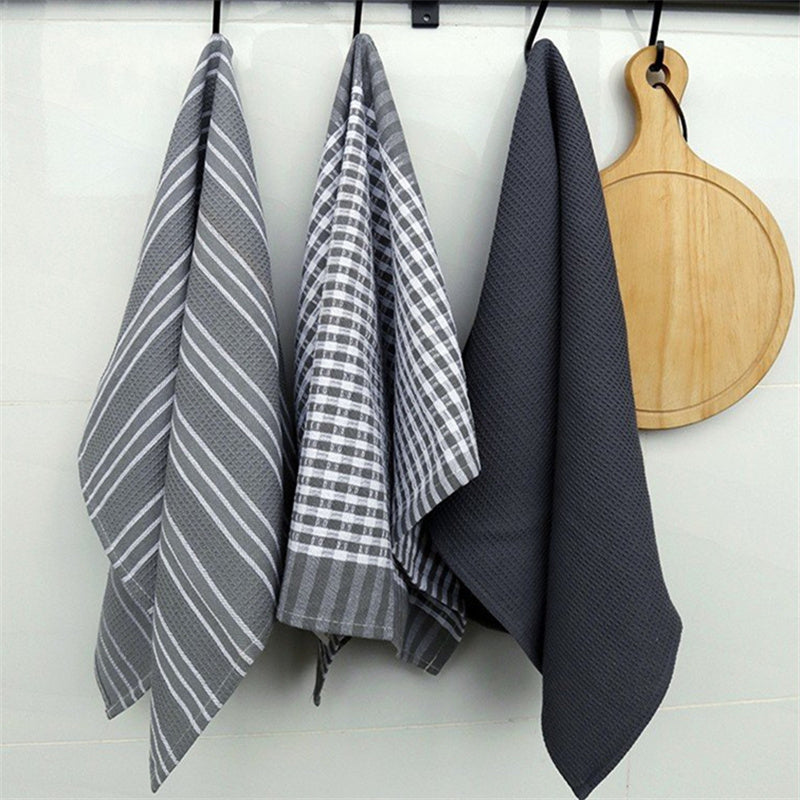 3pcs Kitchen Towels Classic 100% Natural Cotton