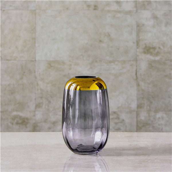 Transparent Glass Vase Decoration, Green