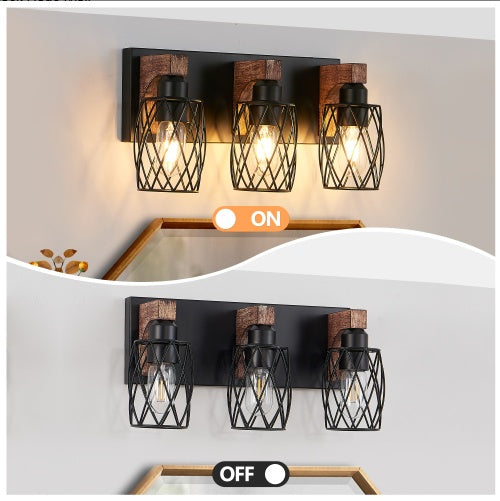 18" Industrial Vintage 3-Light Wall Sconce