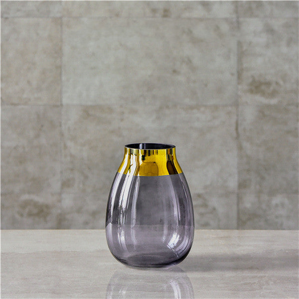 Transparent Glass Vase Decoration, Green