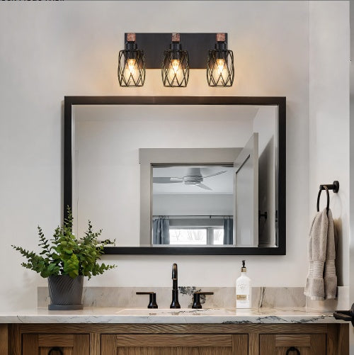 18" Industrial Vintage 3-Light Wall Sconce