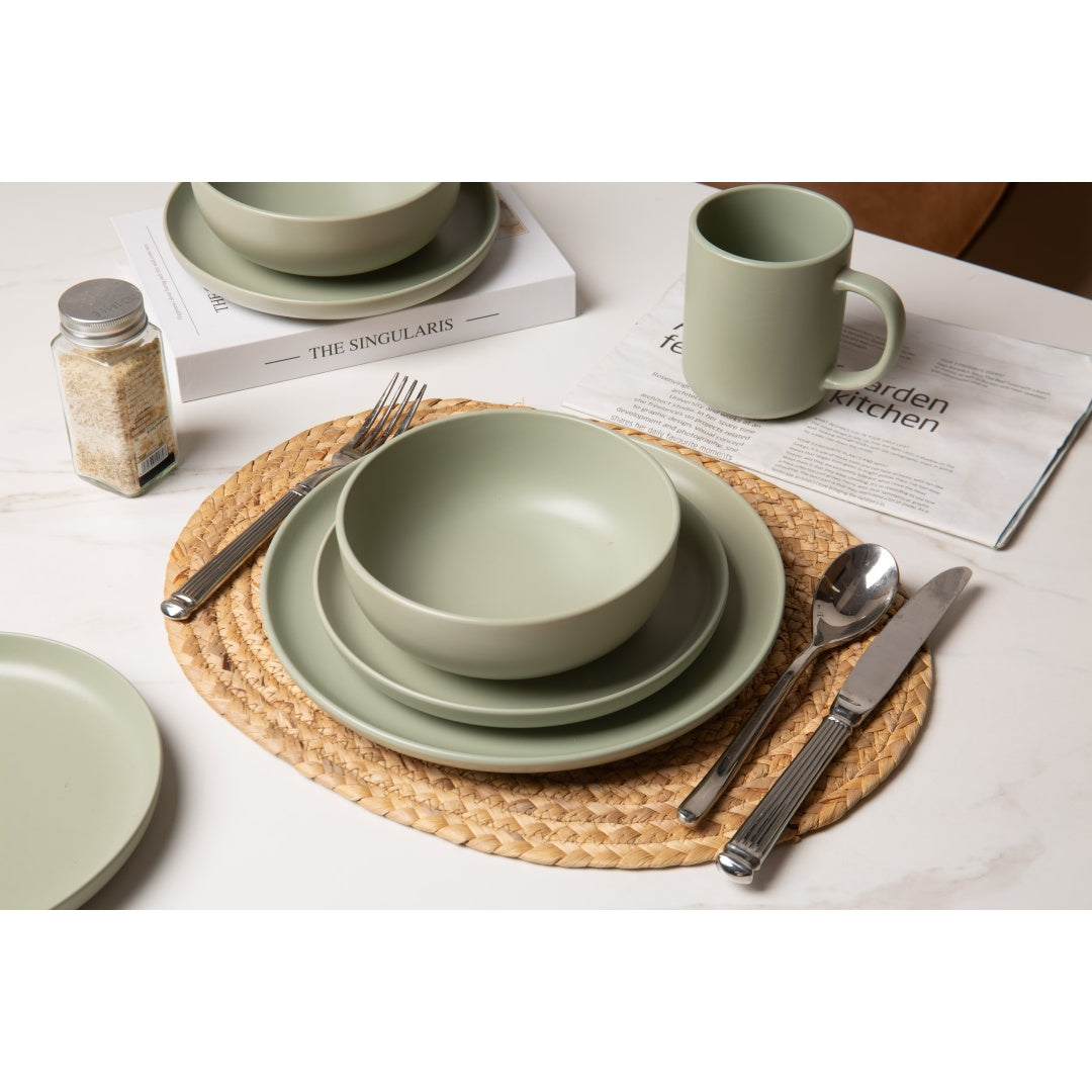 12-Piece Stoneware Dinnerware Sets With Mugs