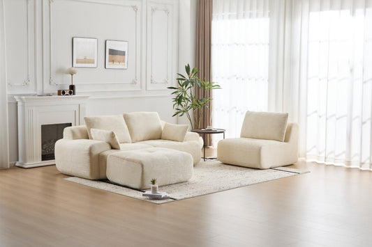 Modern Memory Foam Compressed Sofa, Large Sectional