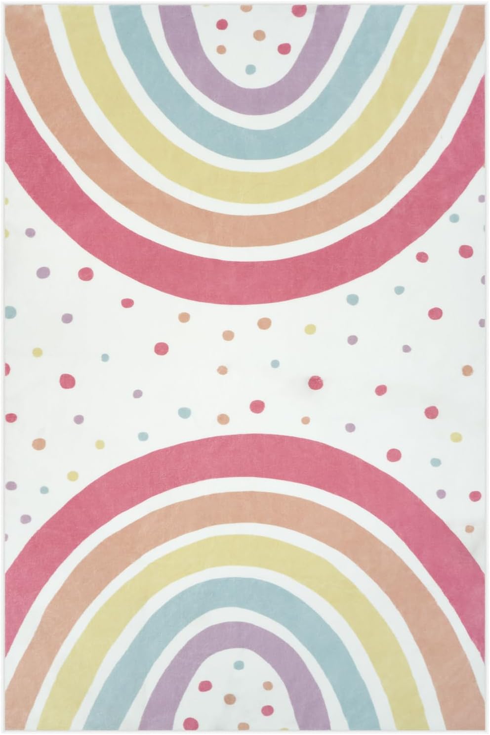 Washable 3x5 Rainbow Rug for Children's Room/Nursery