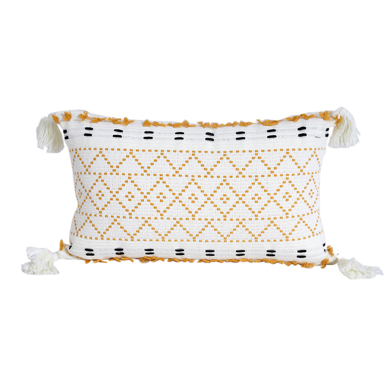 Knitted Cotton Thread Geometry Throw Pillow