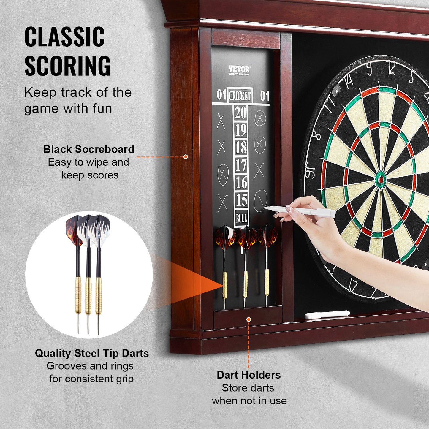 Dartboard And Cabinet Set