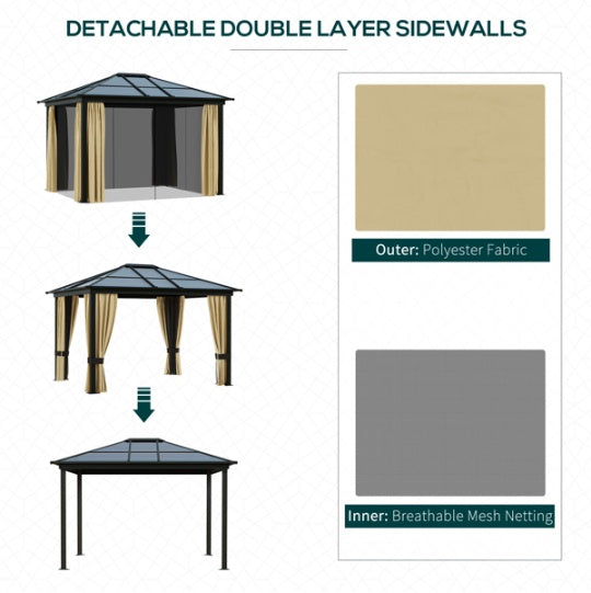 Black/Beige/Brown Gazebo