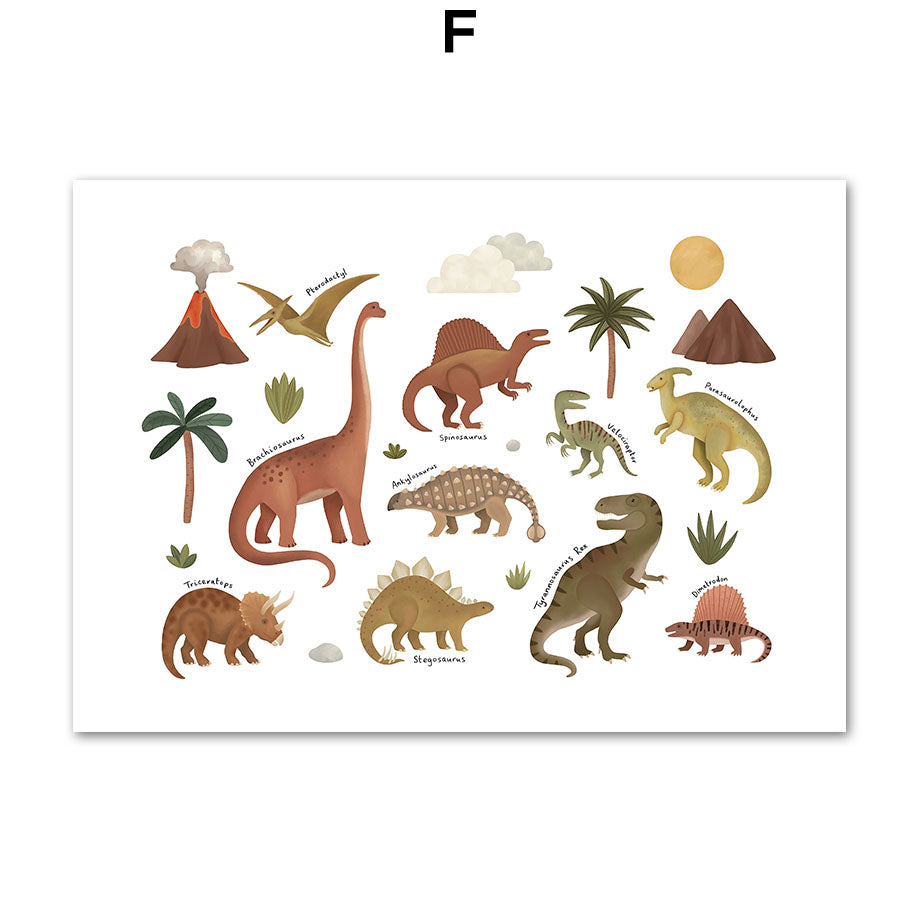 Children's Wall Art, Dinosaurs
