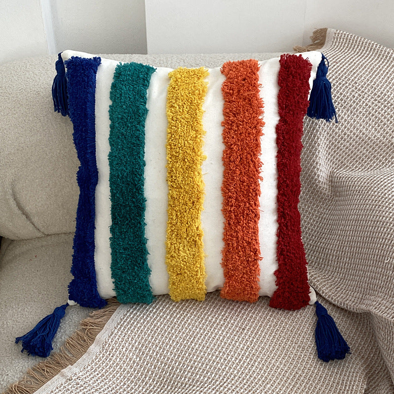 Rainbow Tufted Pillowcases