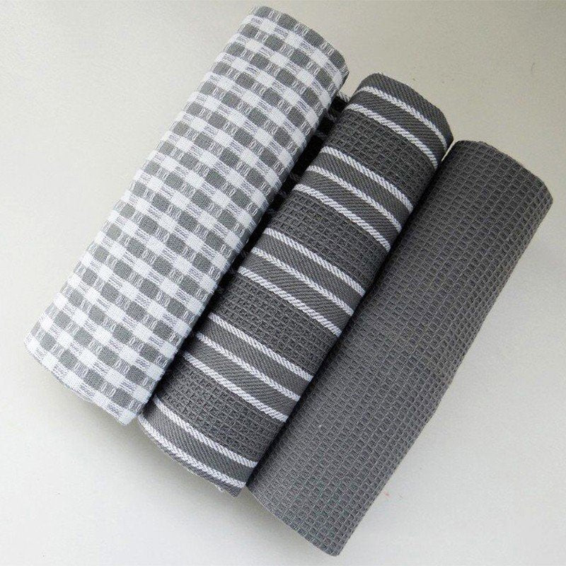 3pcs Kitchen Towels Classic 100% Natural Cotton