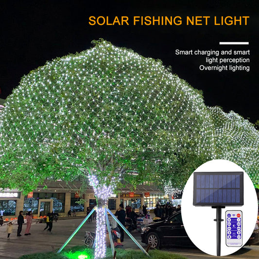 LED solar fishing net light