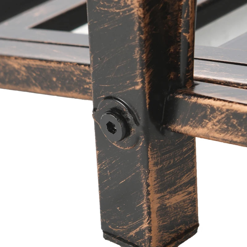 Metal Arch Garden Bridge with Safety Siderails