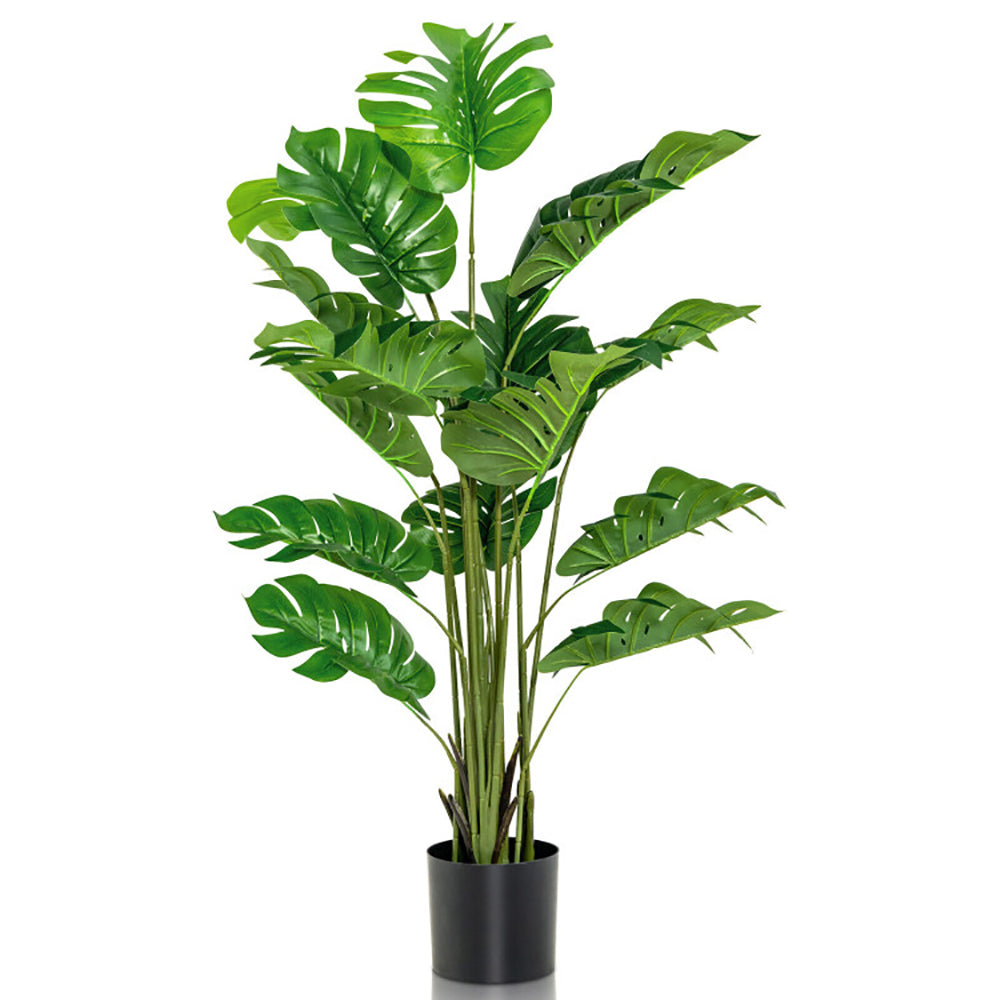 5 Feet Artificial Tree Faux Monstera Deliciosa Plant