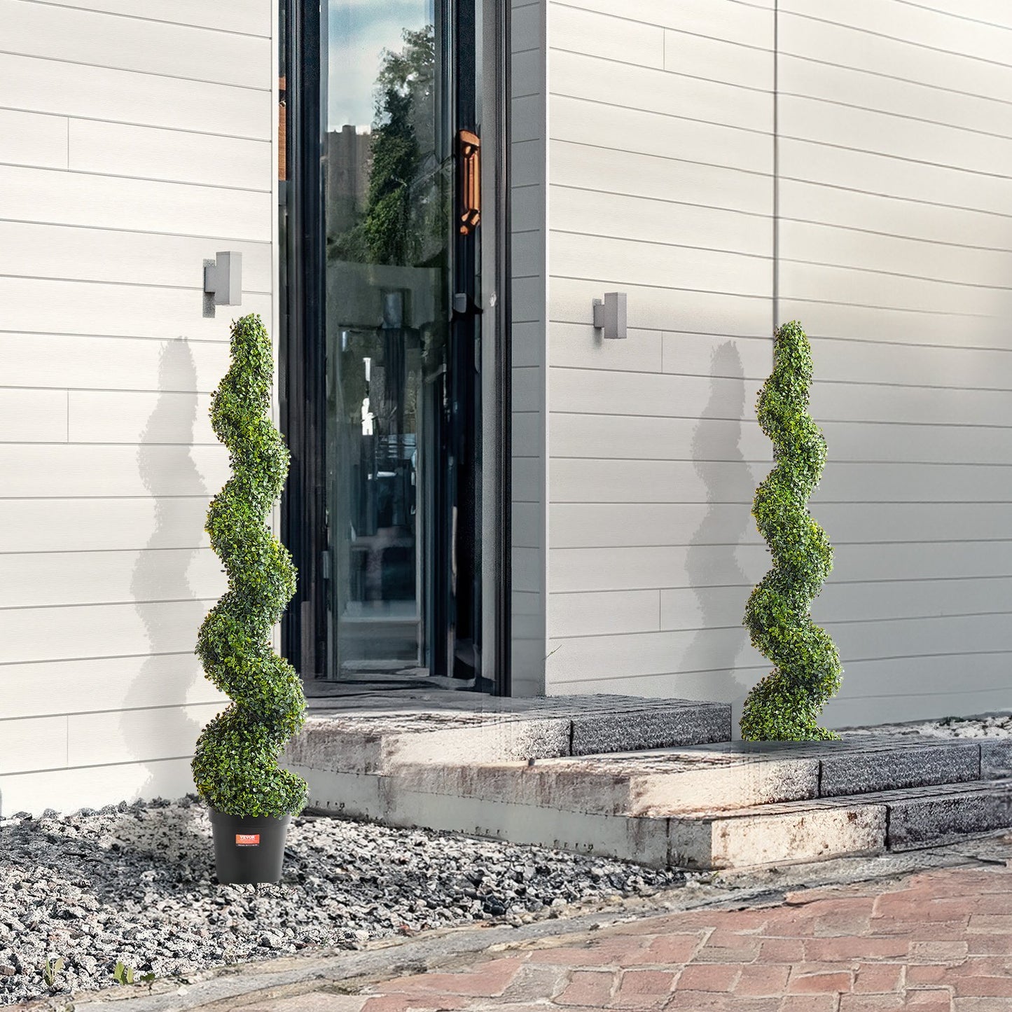 VEVOR 2 Pack 5' Artificial Boxwood Topiary Tree