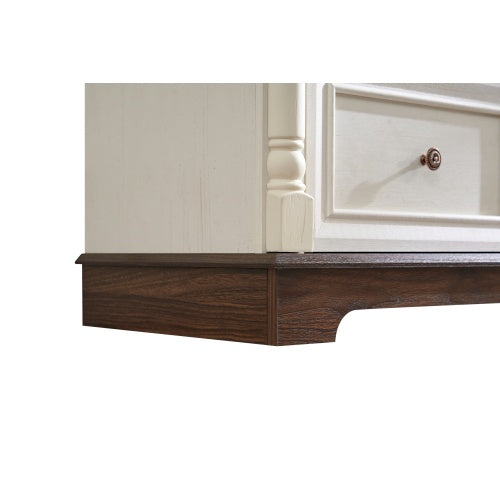Farmhouse Style 6 Drawer Dresser Chest with Base