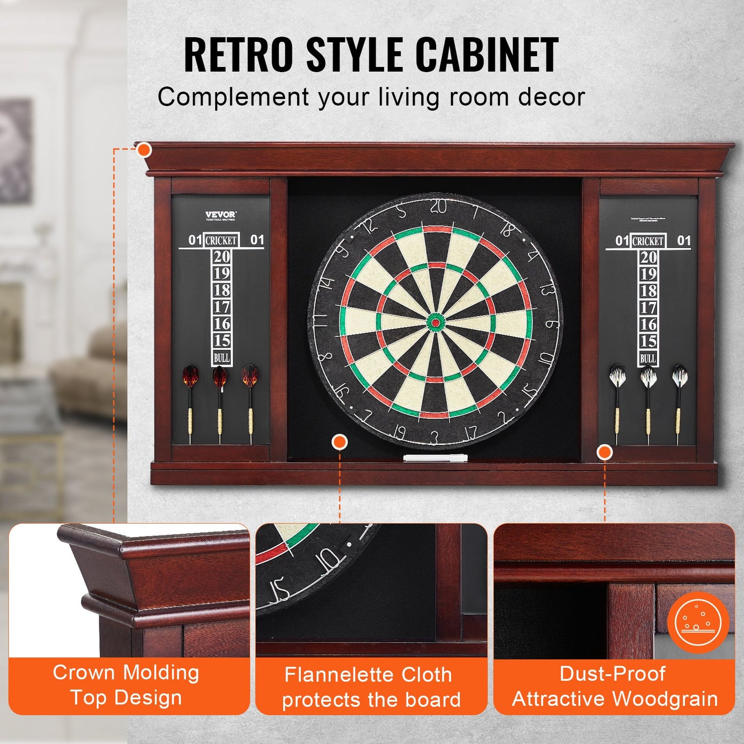 Dartboard And Cabinet Set
