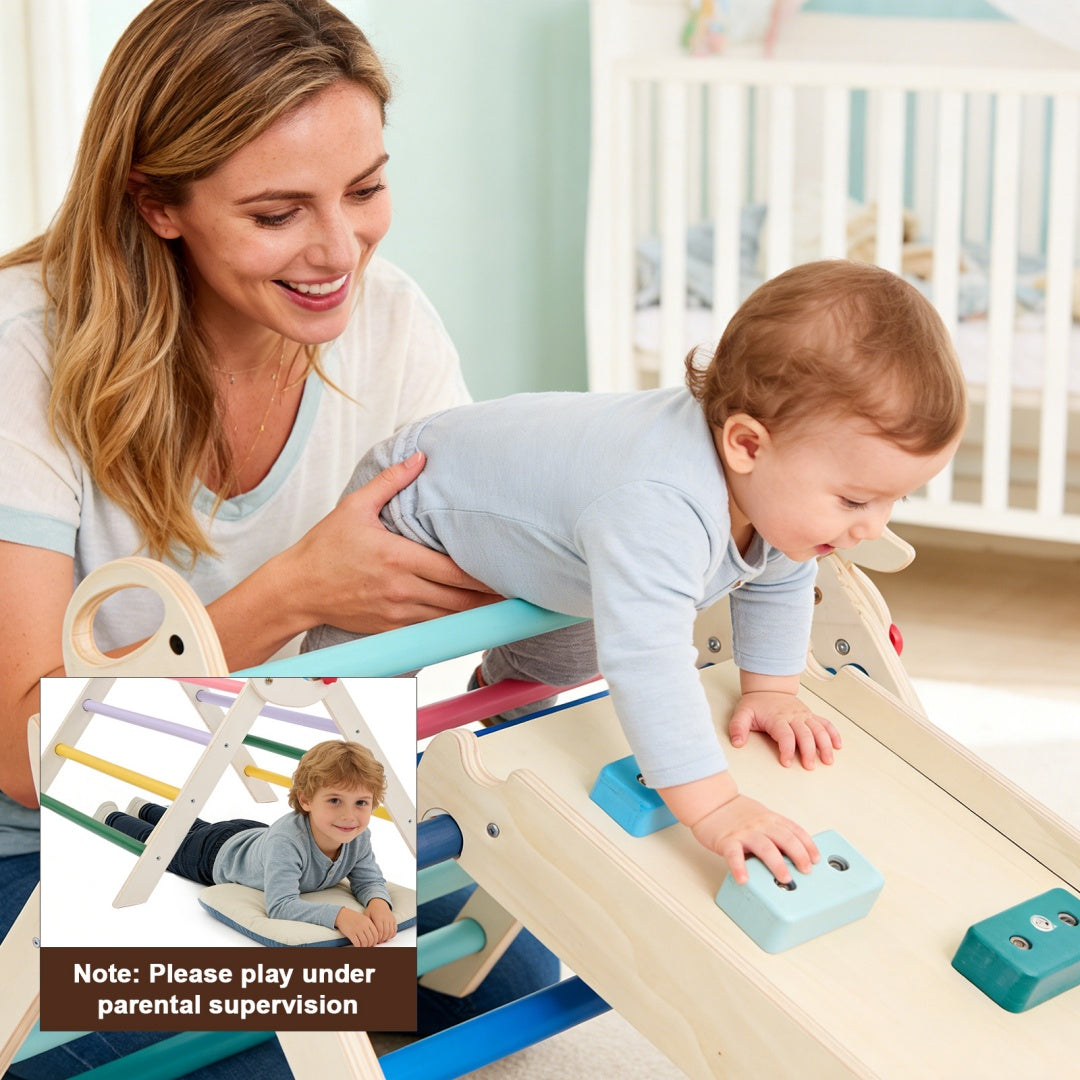 9-in-1 Wooden Indoor Foldable Children's Climbing Frame