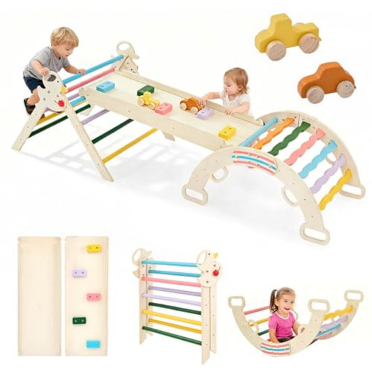 9-in-1 Wooden Indoor Foldable Children's Climbing Frame