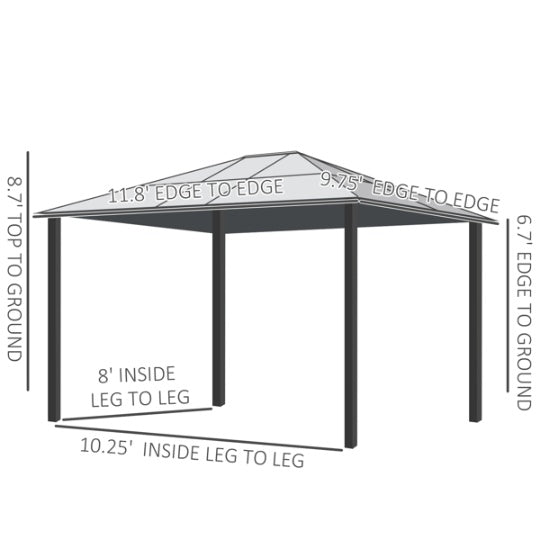 Black/Beige/Brown Gazebo