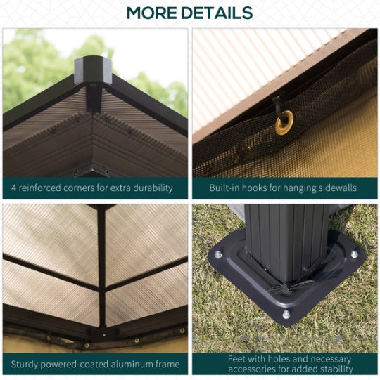 Black/Beige/Brown Gazebo