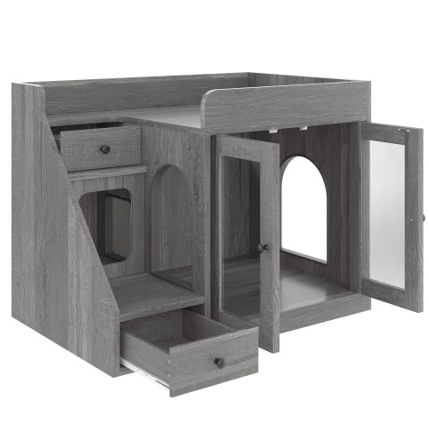 Cat Litter Box Enclosure with Light